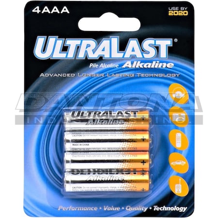 4 Pack Aaa Carded Household Battery